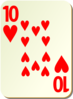 Simple Ten Of Hearts Clip Art